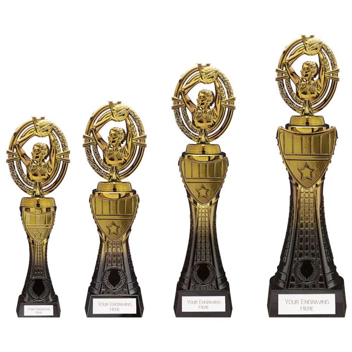 MAVERICK HEAVYWEIGHT NETBALL RESIN TROPHY - 4 SIZES - 230MM - 315MM